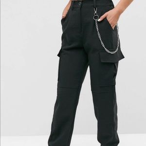 Zaful black jogger chain pants SIZE L